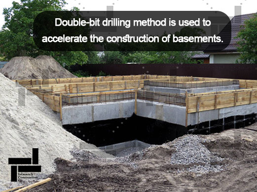 Use of double-bit drilling method