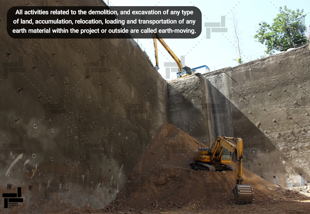 Use of a high mast excavator for excavation and collection of ramps of Fereshteh-Koohyar project of Istasazeh Company